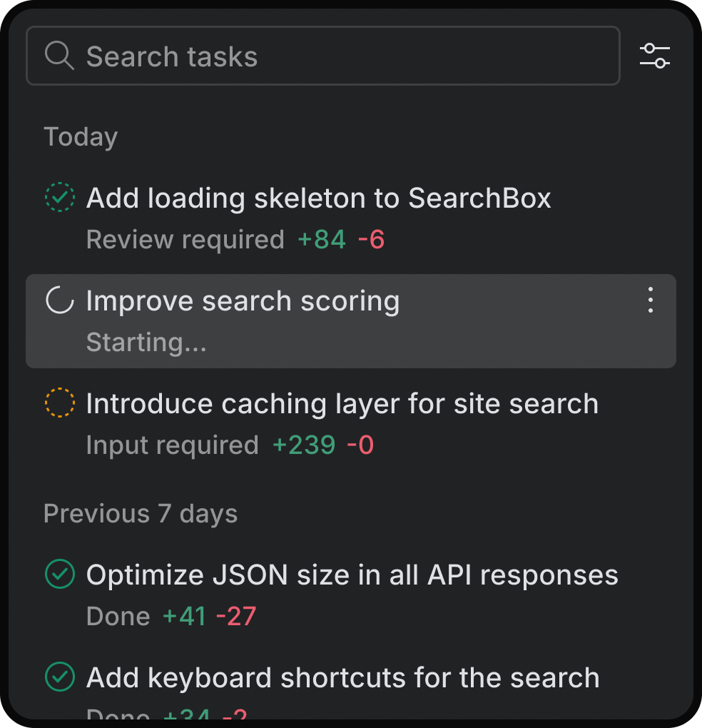 Run parallel tasks screenshot
