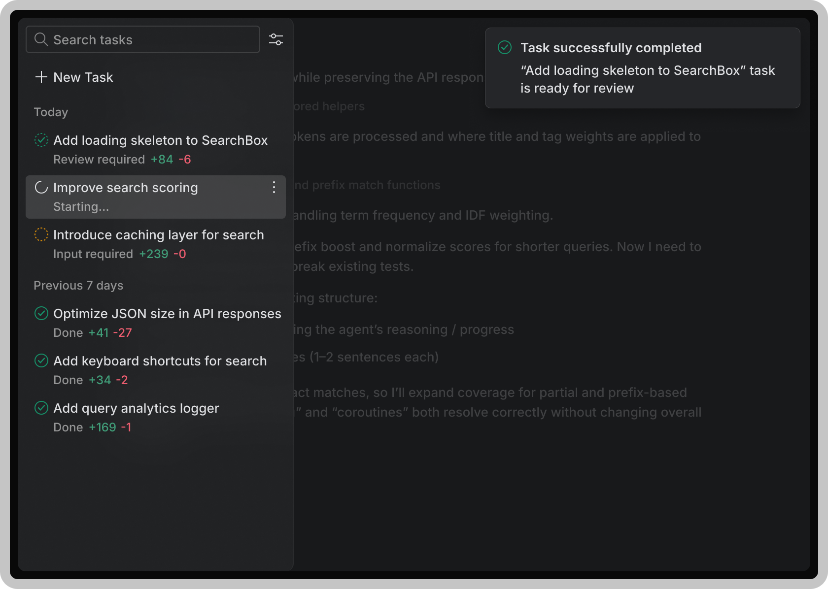 Run parallel tasks screenshot